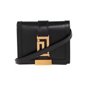 Versace Portemonnee/kaarthouder , Black , Dames , Maat: ONE Size