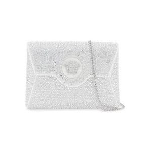 Versace Kristalversierde Envelope Clutch , Gray , Dames , Maat: ONE Size