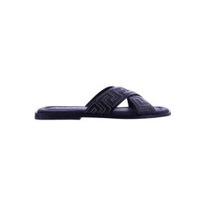Versace ‘Greca’ sandalen , Black , Heren , Maat: 43 EU