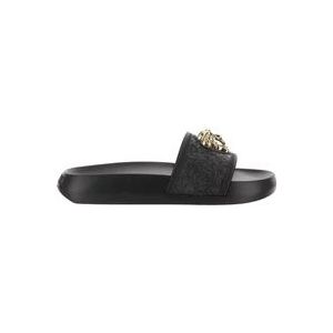 Versace Slippers met Medusa-hoofd , Black , Dames , Maat: 39 EU