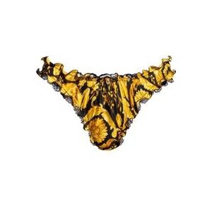 Versace Ruffle Barocco Slipjes , Black , Dames , Maat: L