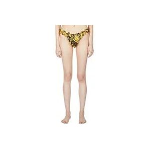 Versace Ruffle Barocco Slipjes , Black , Dames , Maat: S