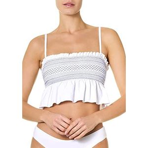 Goldenpoint Mare Bandeau-top Smock voor dames, Wit, M