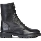 Geox - D HOARA E Enkellaarsjes - Zwart - Leer