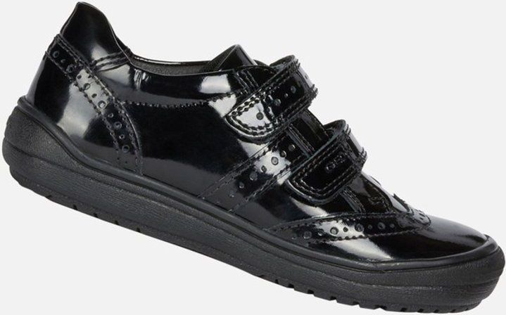 Geox - J HADRIEL GIRL - Schoenen - Zwart - Leer - Antibacteriële Binnenzool