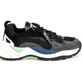 Geox - T02 A - Sneakers - Zwart - Suède