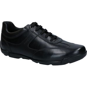 Geox - Edgware - Sneakers - Zwart - Leer en Lederlook