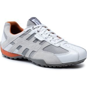 Geox - U Snake K - Herenschoenen - Optic White - Rubberen Zool