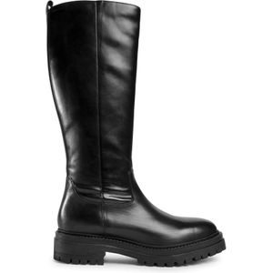 Geox - Iridea - Leren Dameslaarzen - Zwart - Ademend