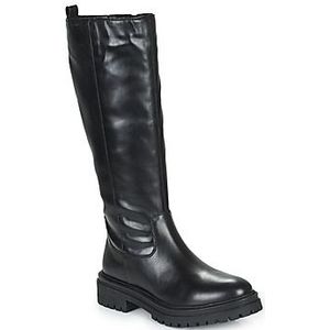 Geox - Iridea - Leren Dameslaarzen - Zwart - Leer