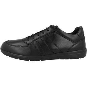 Geox, Schoenen, Heren, Zwart, 45 EU, Leer, Zwarte Heren Sneakers