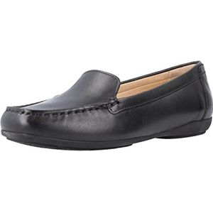 Geox, Schoenen, Dames, Zwart, 36 EU, Elegante Moc A Loafers voor Vrouwen