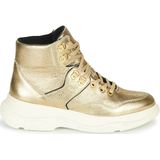 Geox - Lace-up Sneakers - Geel - Leer - Metallic Glans
