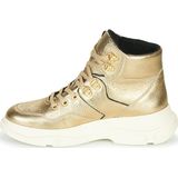 Geox - Lace-up Sneakers - Geel - Leer - Metallic Glans