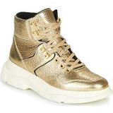 Geox - Lace-up Sneakers - Geel - Leer - Metallic Glans