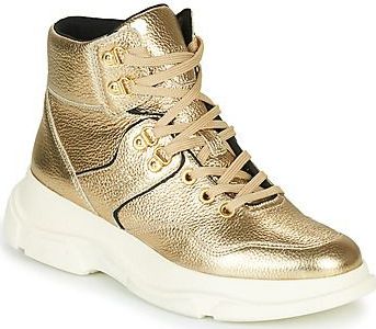 Geox - Lace-up Sneakers - Geel - Leer - Metallic Glans