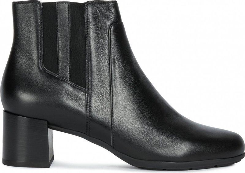 Geox - D NEW ANNYA MID B - Enkellaarsjes - Zwart - Leer