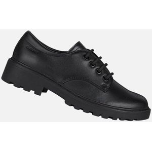 GEOX - CASEY - Veterschoenen - Zwart - Leer