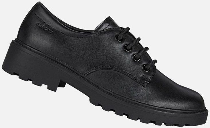 GEOX - CASEY - Veterschoenen - Zwart - Leer