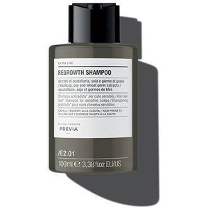Previa - Natural Haircare - Regrowth Shampoo - Gevoelige Hoofdhuid - Vrij van Sulfaten en Parabenen