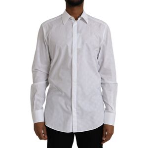 Dolce & Gabbana - Gold Jurk Overhemd - Wit - Katoen