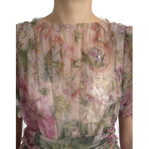 Dolce & Gabbana - Multicolor Floral Print Maxi Dress - 100% Nylon - Made in Italy