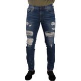 Slim Fit Gescheurde Jeans