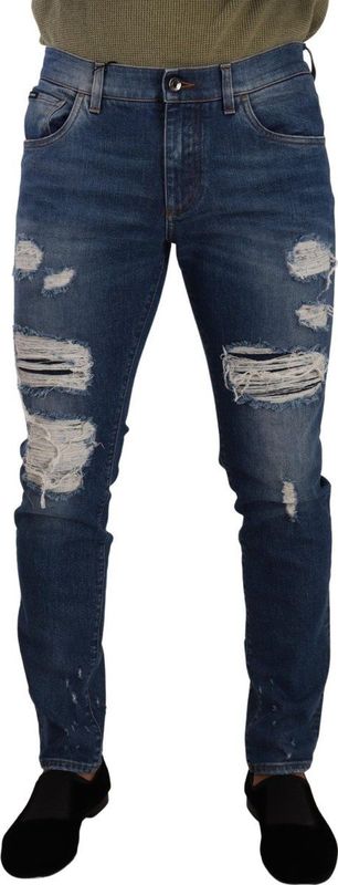 Slim Fit Gescheurde Jeans