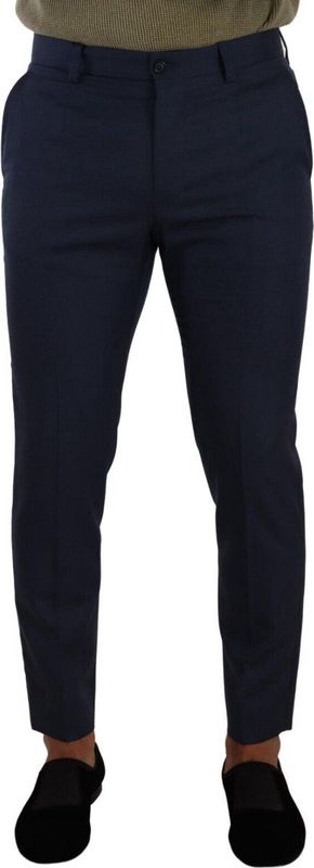 Klassieke Pas Broek Marineblauw