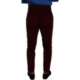 Dolce & Gabbana - Slim-fit Broeken - Rood - Katoen