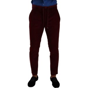 Dolce & Gabbana - Slim-fit Broeken - Rood - Katoen