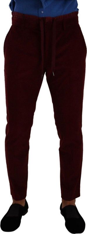 Dolce & Gabbana - Slim-fit Broeken - Rood - Katoen