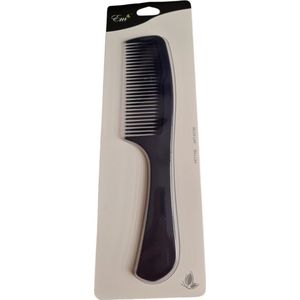 EM Milano Kam - Haarkam - Grove Tanden - 22,2x4,4cm - Zwart