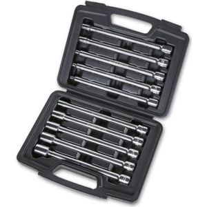 Beta - 910FTX-XL/C10 - Dopsleutelset - 10-delig - Lange uitvoering - In Kunststof Koffer