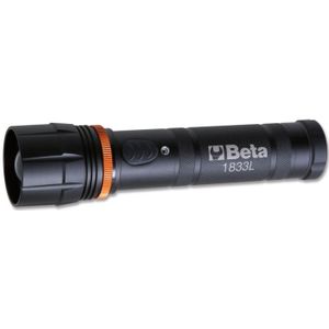 Beta 1833 L professionele oplaadbare led-zaklamp, hoge helderheid, lange afstand, geanodiseerd aluminium, tot 1100 lumen, maat L