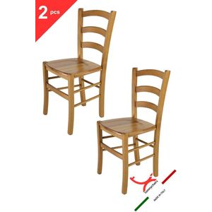 Tommychairs Venice - Eetkamerstoelen - Set van 2 - Eikenhout