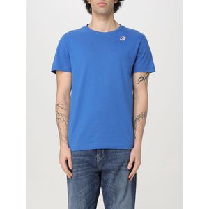 K-Way, Heren, Tops, Blauw, Maat: L Katoen,