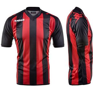 Kappa jongens vignes shirt, zwart-rood, 6 Jaar