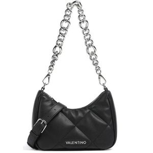 Valentino by Mario Valentino, Tassen, Dames, Zwart, ONE Size, Elegante zwarte dameshandtas met zilveren sluiting