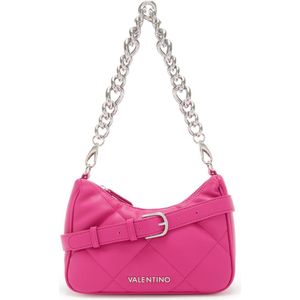 Valentino by Mario Valentino, Tassen, Dames, Roze, ONE Size, Gewatteerde Roze Schoudertas met Ketting