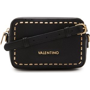 Valentino by Mario Valentino, Tassen, Dames, Zwart, ONE Size, Leer, Zwarte Leren Schoudertas Dolomiti
