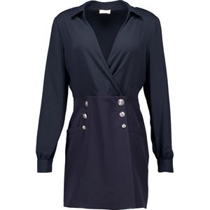 Liu Jo Thriller Bottoni Dress Jurken Dames - Rok - Jurk - Donkerblauw - Maat 34