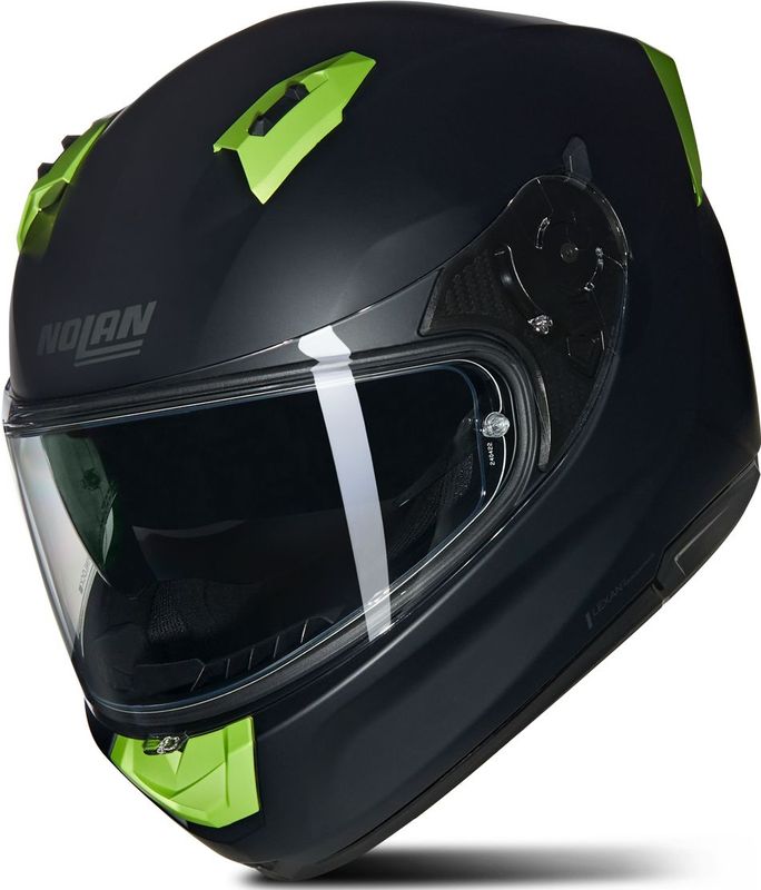Nolan - N60-6 Classico Nobile - Integraalhelm - Zwart / Fluo Groen - Polycarbonaat