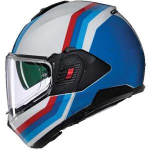 Nolan - N120-1 Lineo 347 - Systeemhelm - Wit Blauw Rood - Glossy