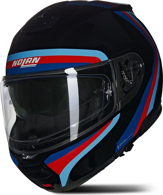 Nolan - N100-6 Assoluto - Integraalhelm - Glans Zwart / Diepblauw / Rood