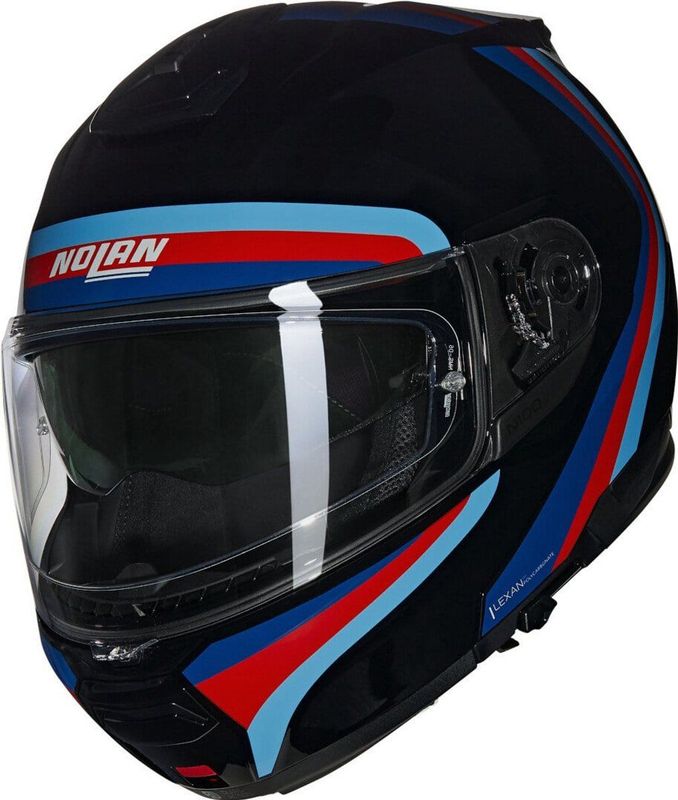 Nolan - N100-6 Assoluto - Integraalhelm - Glans Zwart / Diepblauw / Rood