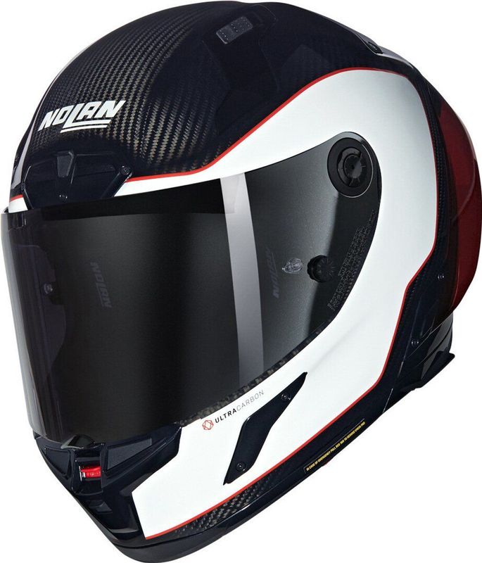 Nolan - X-804 RS Ultra Carbon - Integraalhelm - Wit Rood - Carbon