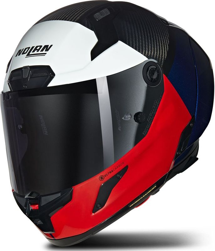 Nolan - X-804 RS Blocco 348 - Integraalhelm - Visceraal Rood Diepblauw Wit Glossy