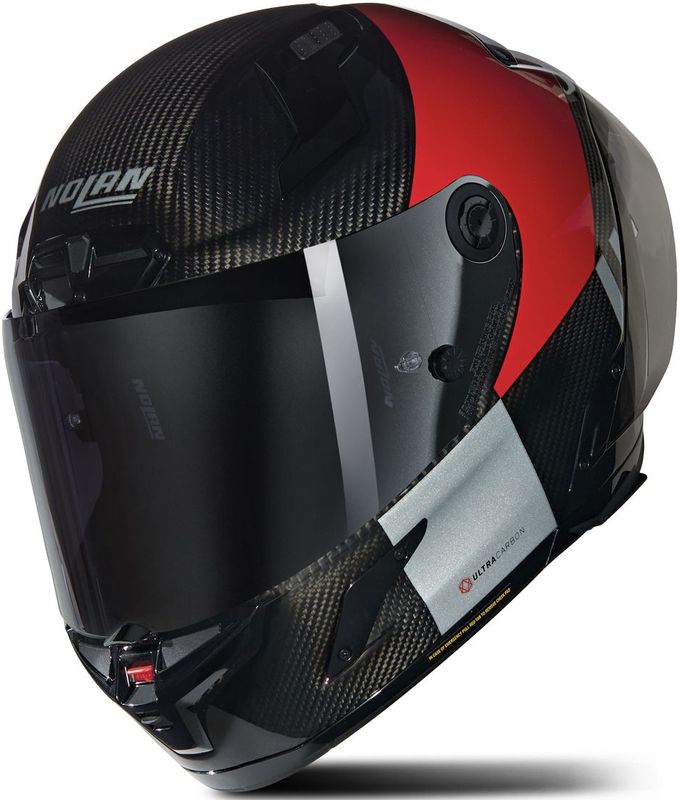 Nolan - X-804 RS Ultra Carbon - Integraalhelm - Rood Grijs Zwart - Glossy