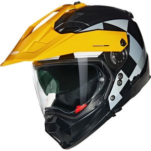 Nolan N70-2 X 06 Ruvido 341 - Helm - Zwart Grijs Geel - Glanzend Multi